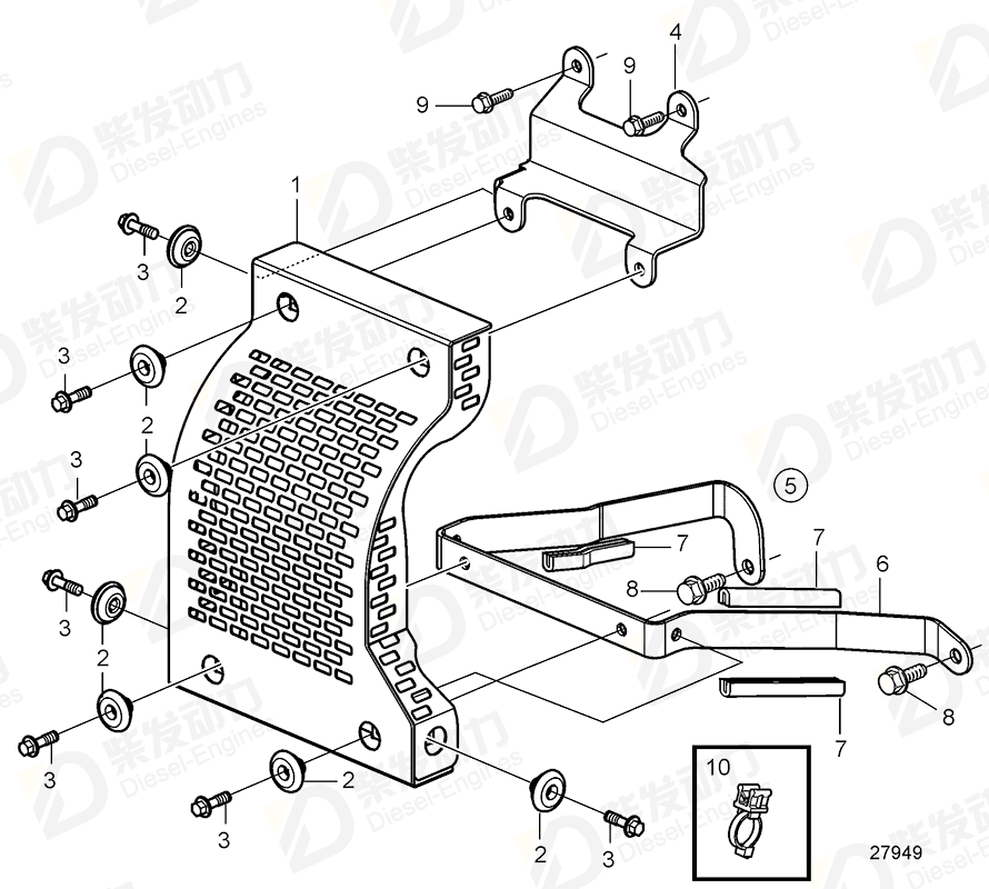VOLVO Cable tie 25375492 Drawing